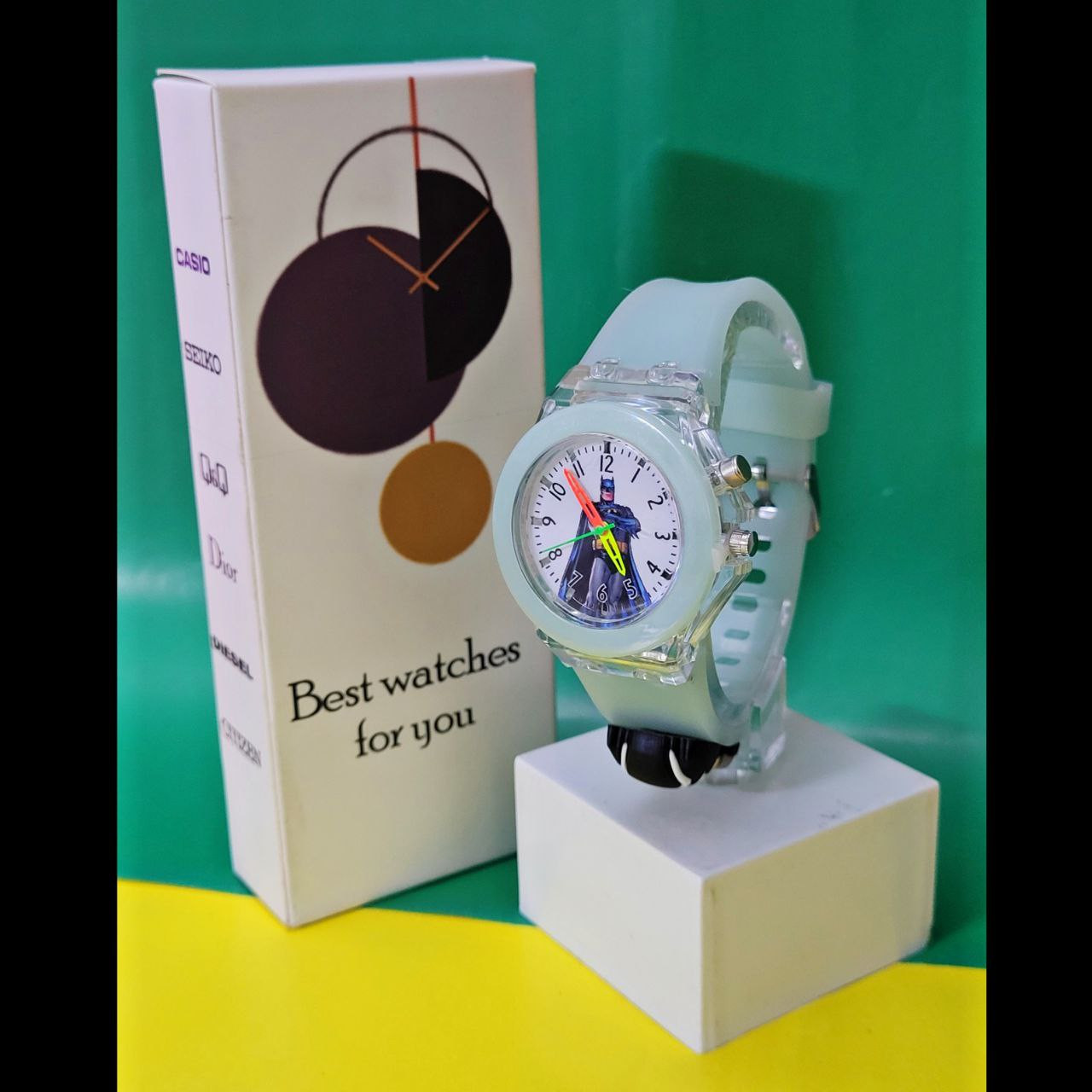 ساعت مچی  عقربه ای مدل چراغدار کد 04