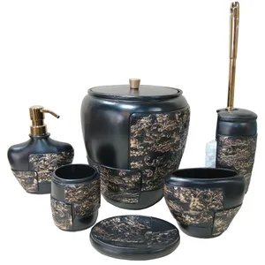 ست سرویس بهداشتی 6 پارچه مدل Leaves