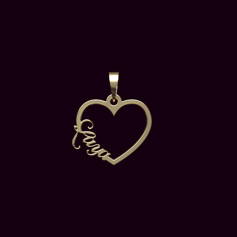 آویز گردنبند طلا 18 عیار زنانه مدوپد مدل اسم لعیا laya کد PB1-10489