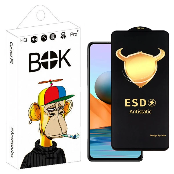 محافظ صفحه نمایش بوک مدل Biva Antistatic Shield مناسب برای گوشی موبایل شیائومی redmi Note 10 pro / Note 10 pro Max