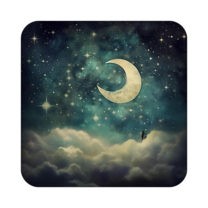 زیر لیوانی کاکتی طرح ماه و ستاره مدل mp53278