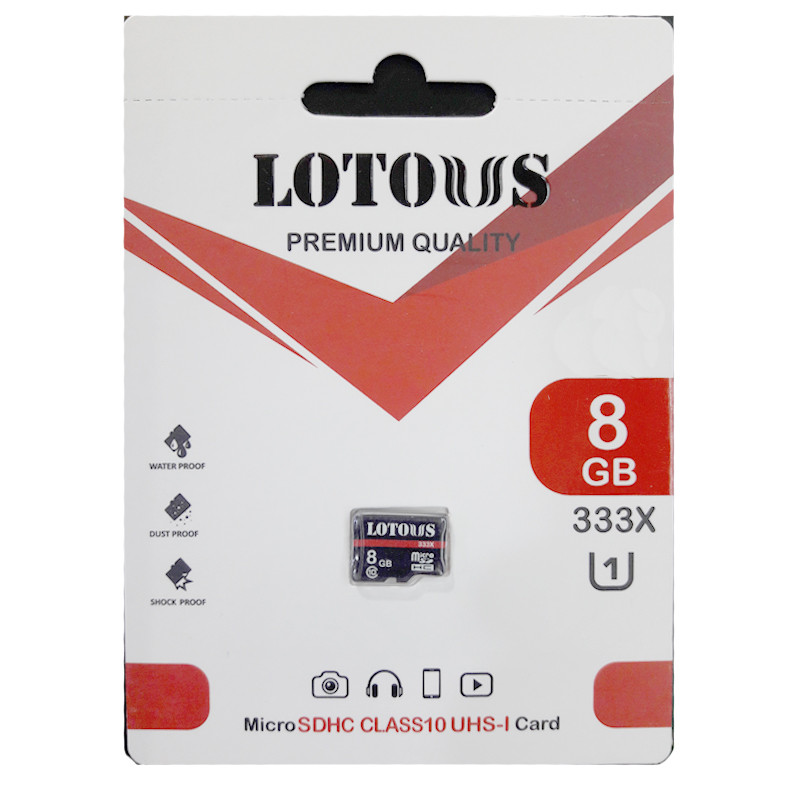 کارت حافظه microSDHC لوتوس مدل Color Elite کلاس 10 استاندارد UHS-I U1 سرعت 90MBps ظرفیت 8 گیگابایت