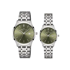 ست ساعت مچی عقربه‌ای کوارتز زنانه و مردانه الگنگس مدل کلاسیک کد nls-1042