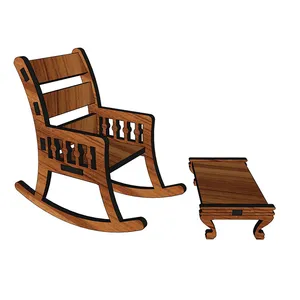 ماکت دکوری مدل میز و صندلی راک بسته 2 عددی