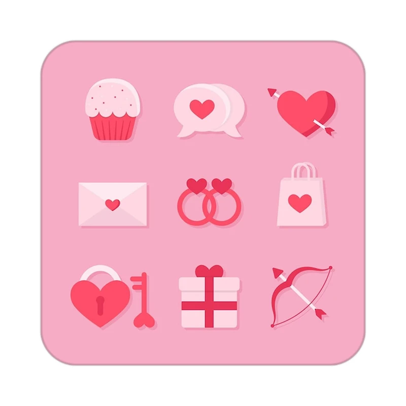 زیر لیوانی کاکتی طرح عاشقانه مدل mp40712