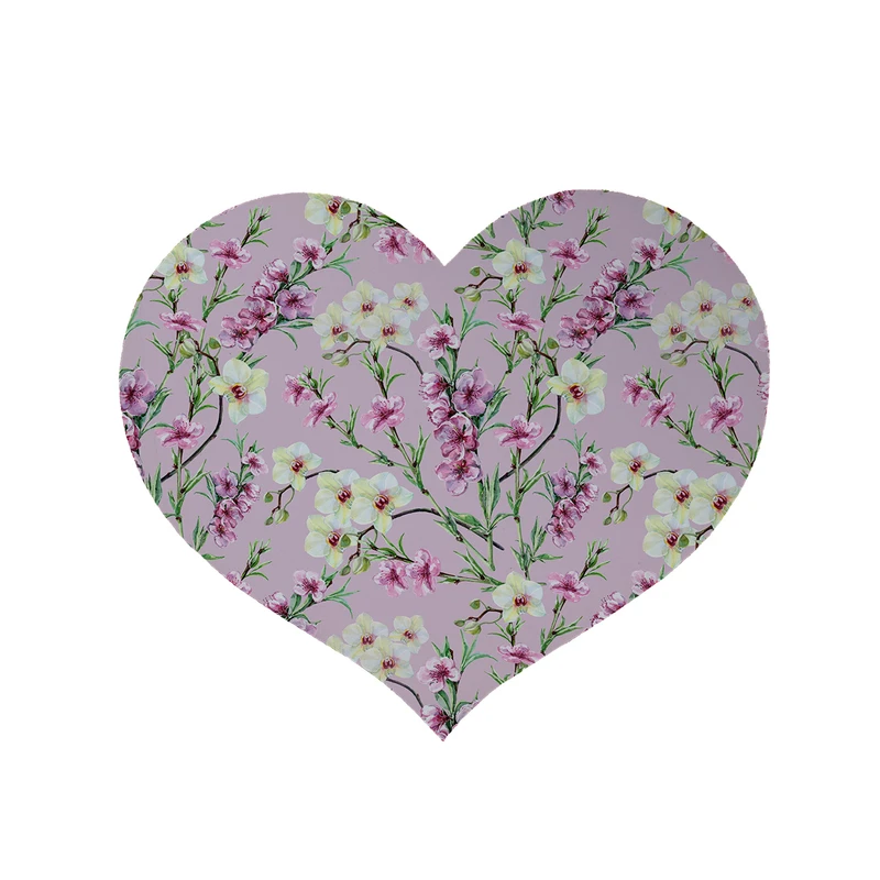 پادری مدل قلب طرح گل کد 5881 سایز 90x90 سانتی متر