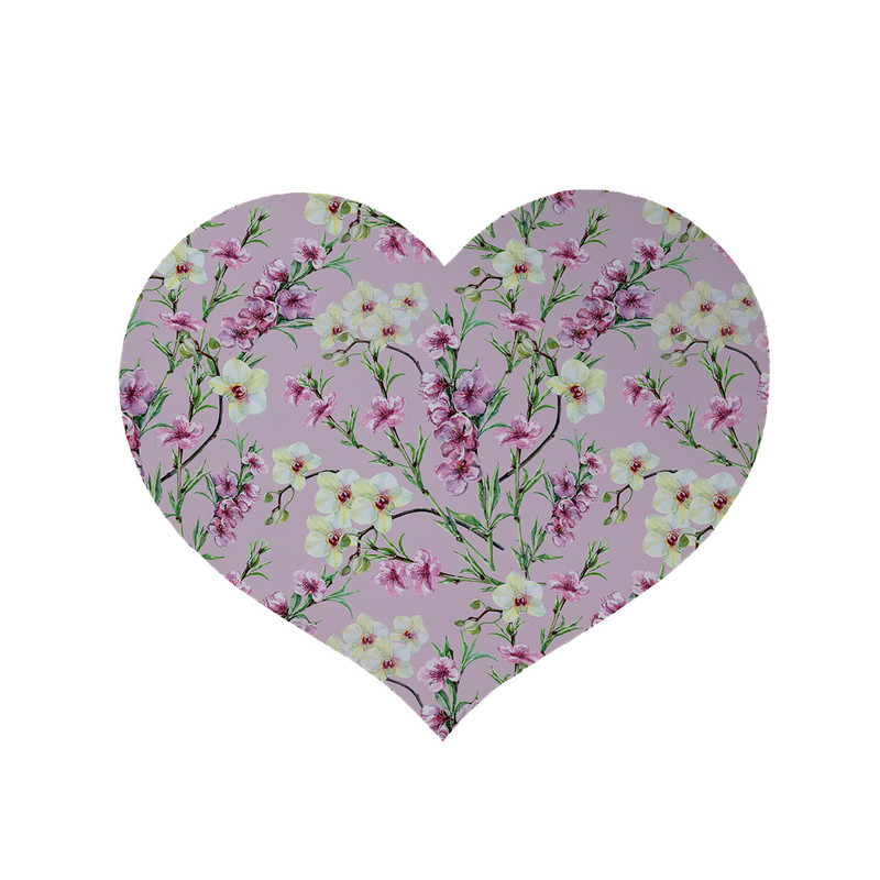 پادری مدل قلب طرح گل کد 5881 سایز 90x90 سانتی متر