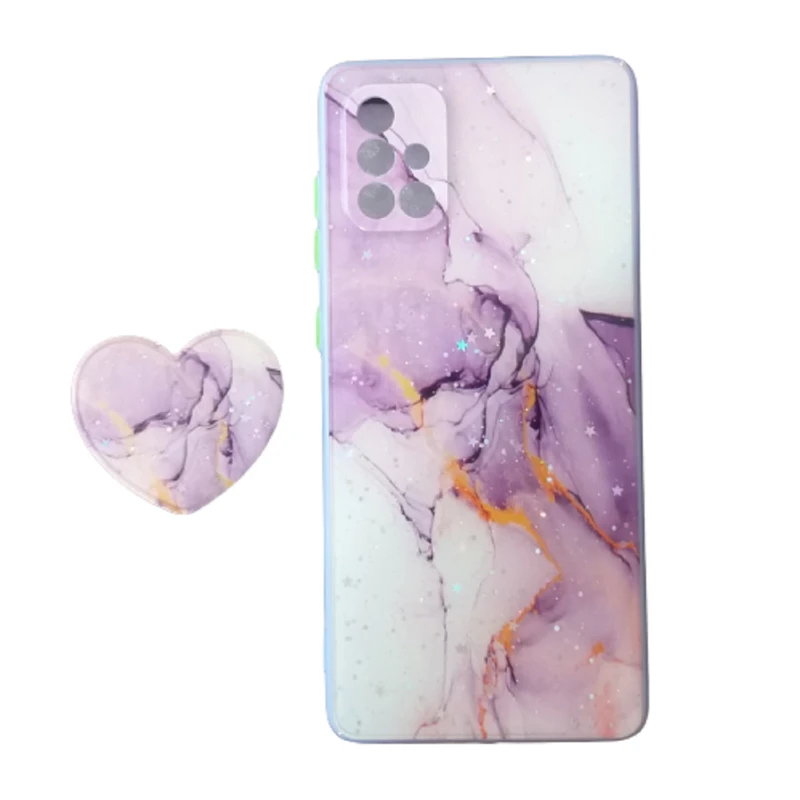کاور مدل 6G کهکشانی ستاره ای مناسب برای گوشی موبایل اپل IPhone 6/6S به همراه پایه نگهدارنده