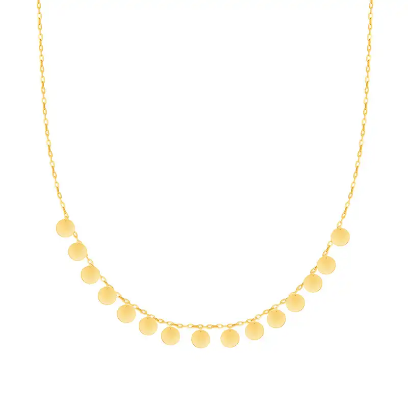 گردنبند طلا 18 عیار زنانه مدل پولکی