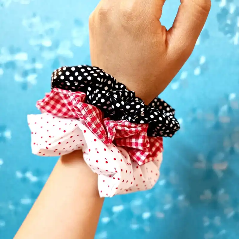 کش مو زنانه مدل اسکرانچی بسته 25 عددی