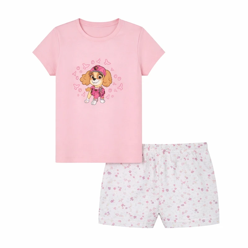 ست تی‌شرت آستین کوتاه و شلوارک راحتی دخترانه نیکلودن مدل ۷۰۰