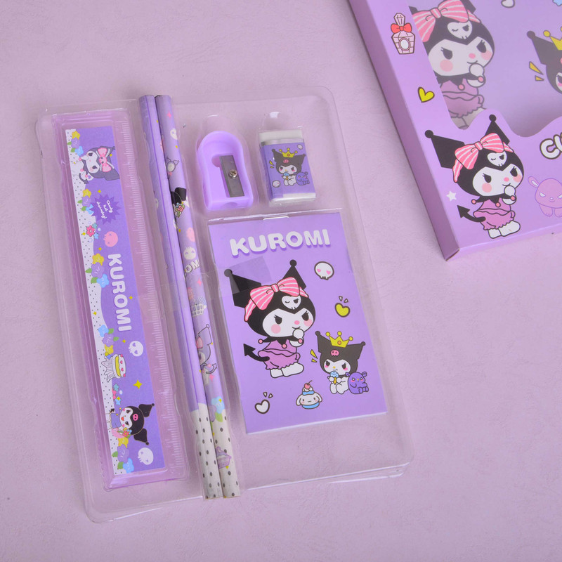 بسته لوازم تحریر مدل کرومی مجموعه 6 عددی