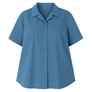 شومیز آستین کوتاه یقه برگردان زنانه کد 28186