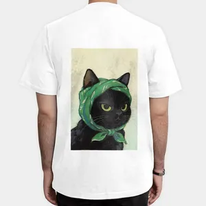 تیشرت آستین کوتاه مردانه مدل گربه روسری دار