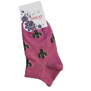 جوراب دخترانه مدل کاکتوس 