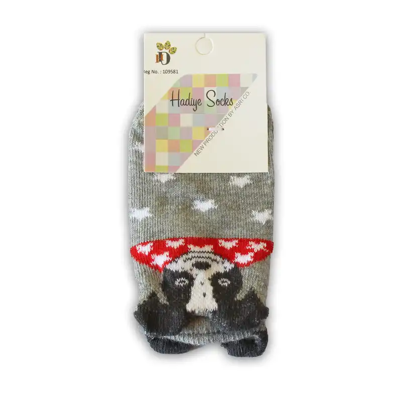 جوراب بچگانه مدل عروسکی بسته 4 عددی