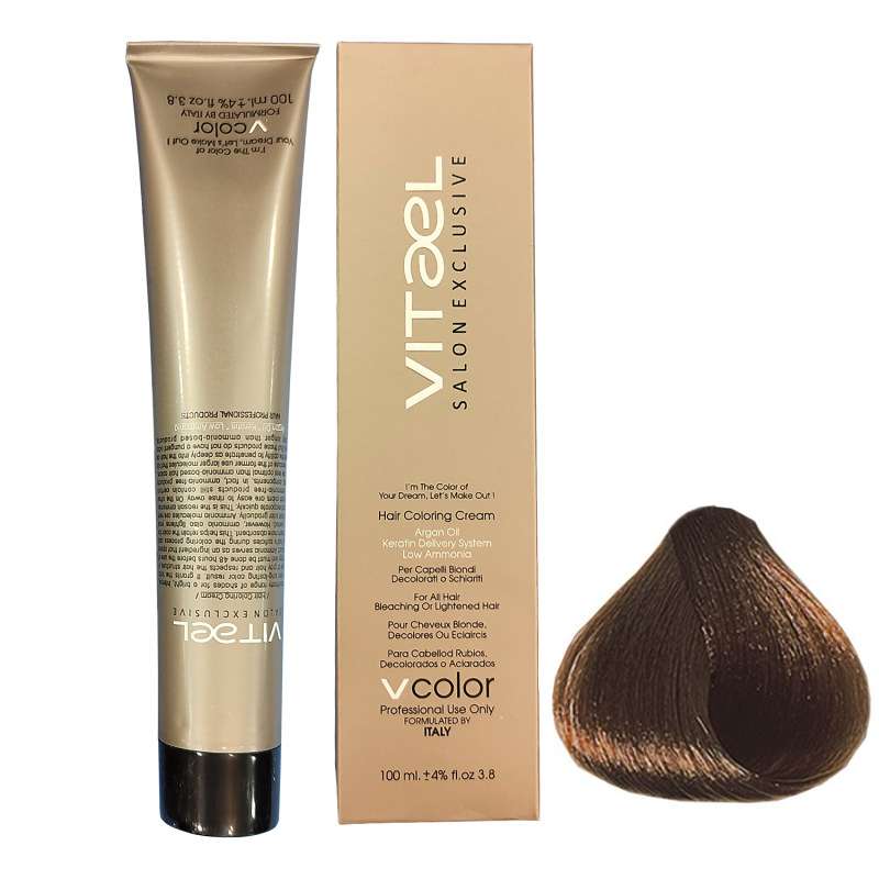 رنگ مو ویتائل شماره 6.0 حجم 100 میلی لیتر رنگ بلوند تیره