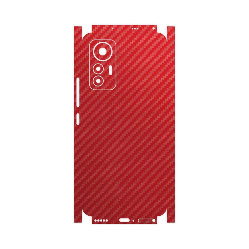 برچسب پوششی ماهوت مدل Red-Fiber-FullSkin مناسب برای گوشی موبایل شیائومی 12 Lite