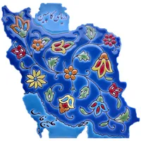 کاشی طرح نقشه ایران کد 0297