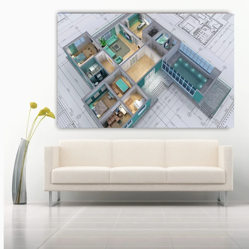 استیکر طرح مهندسی ساختمان مدل ماکت ساختمان مدل SDA1506