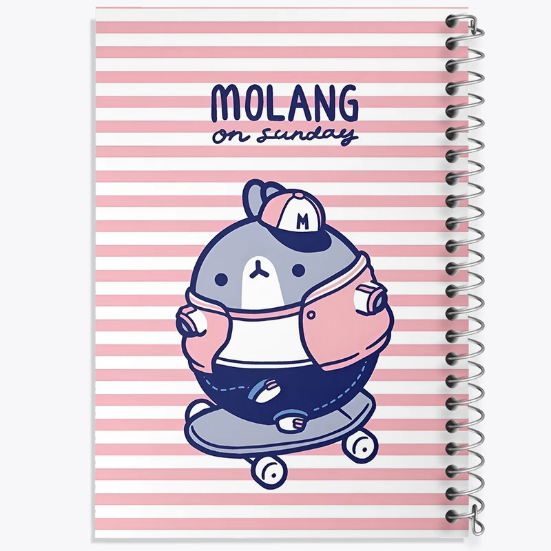 دفتر شطرنجی 50 برگ خندالو طرح مولانگ (Molang) کد N3726