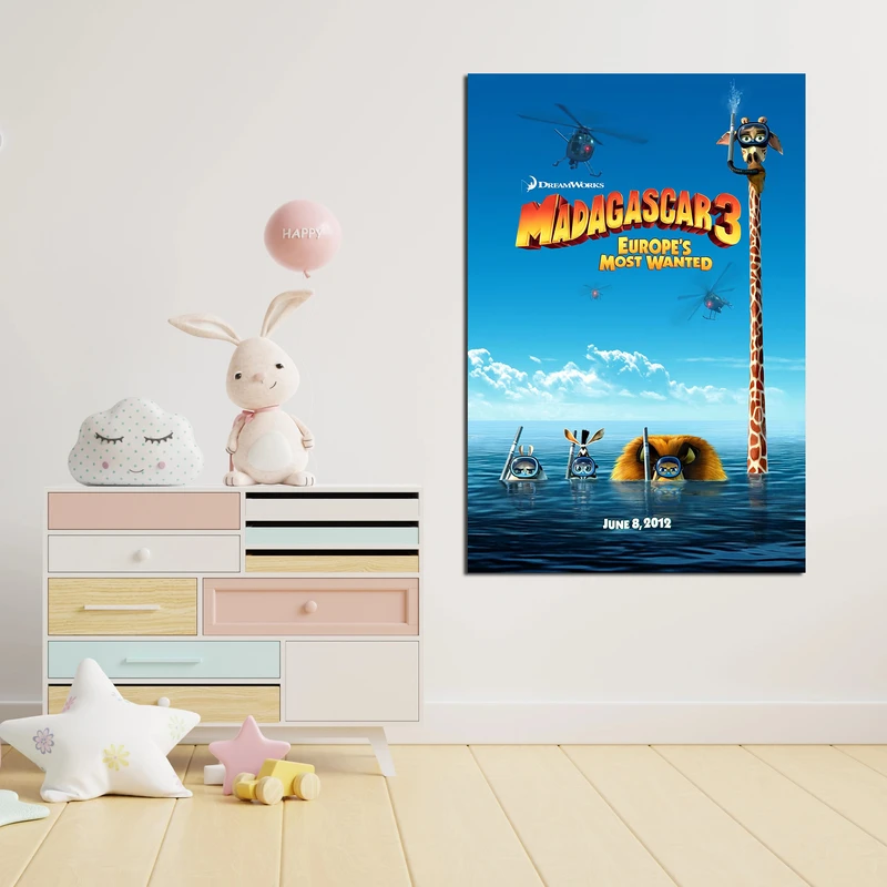 تابلو شاسی کودک مدل انیمیشن ماداگاسکار کد 3