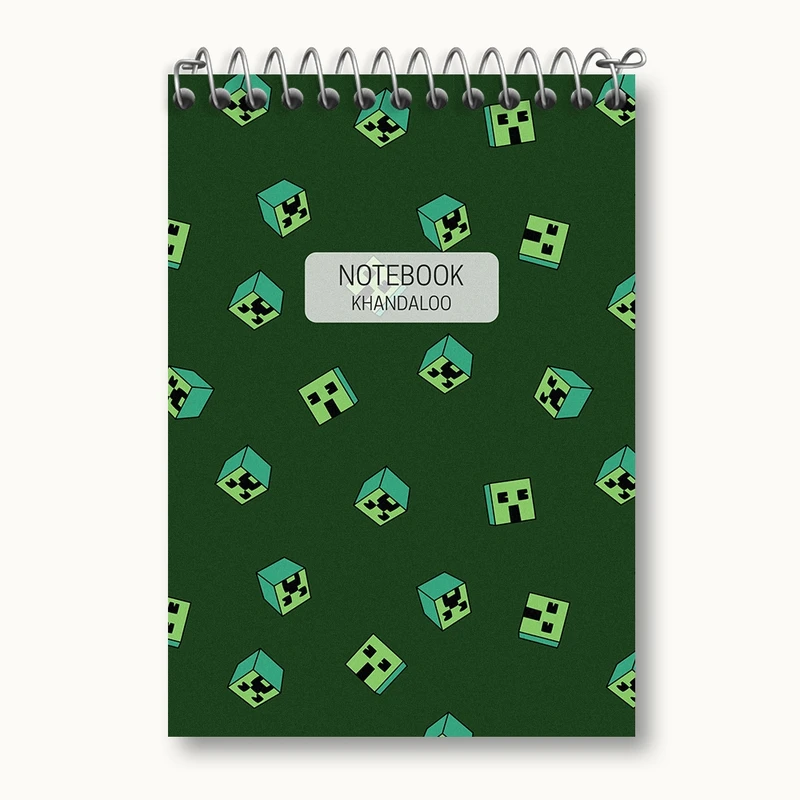 دفتر یادداشت 50 برگ خندالو مدل ماینکرافت (Minecraft) کد N605