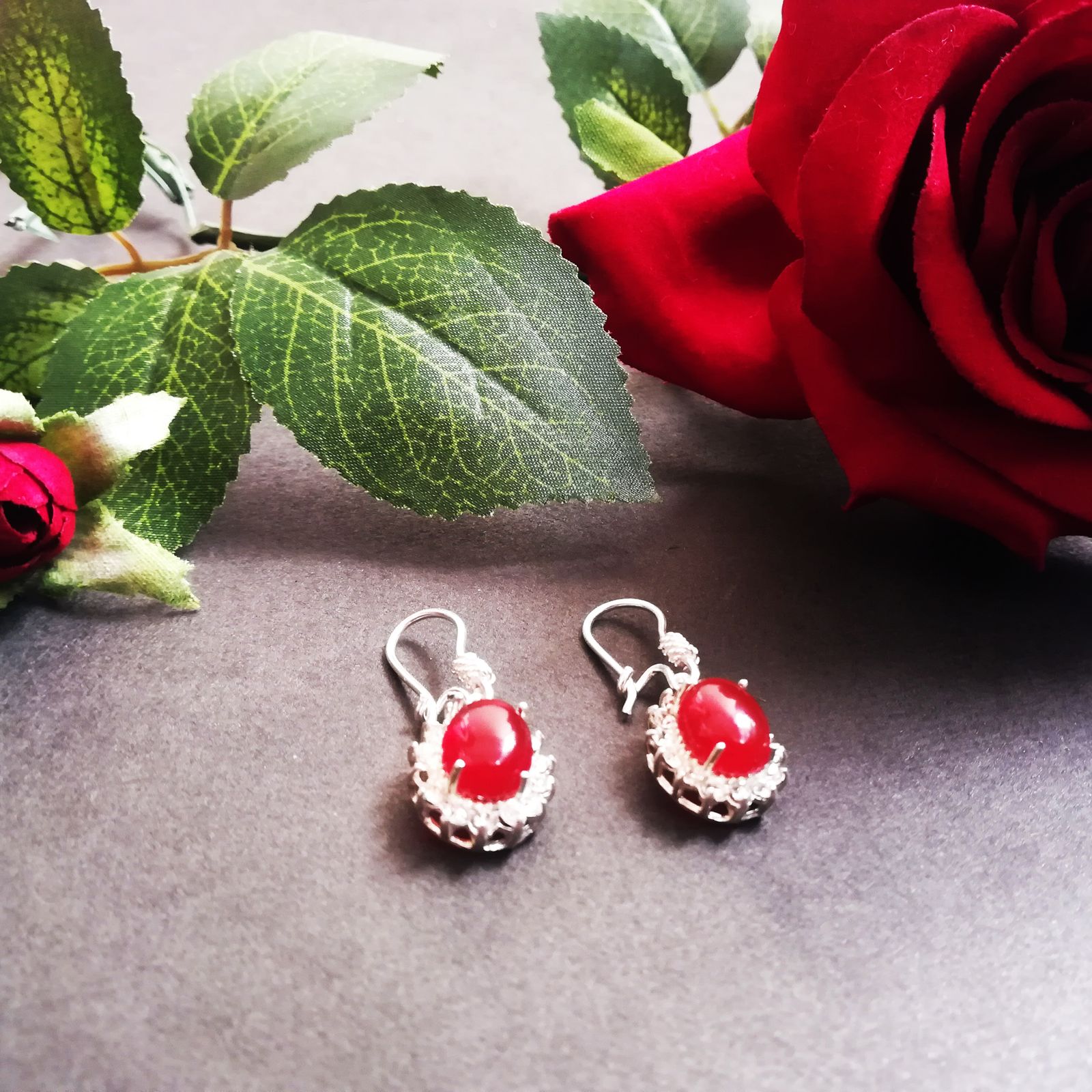 نیم ست نقره زنانه سلین کالا مدل عقیق ce-agh-gh1 -  - 4