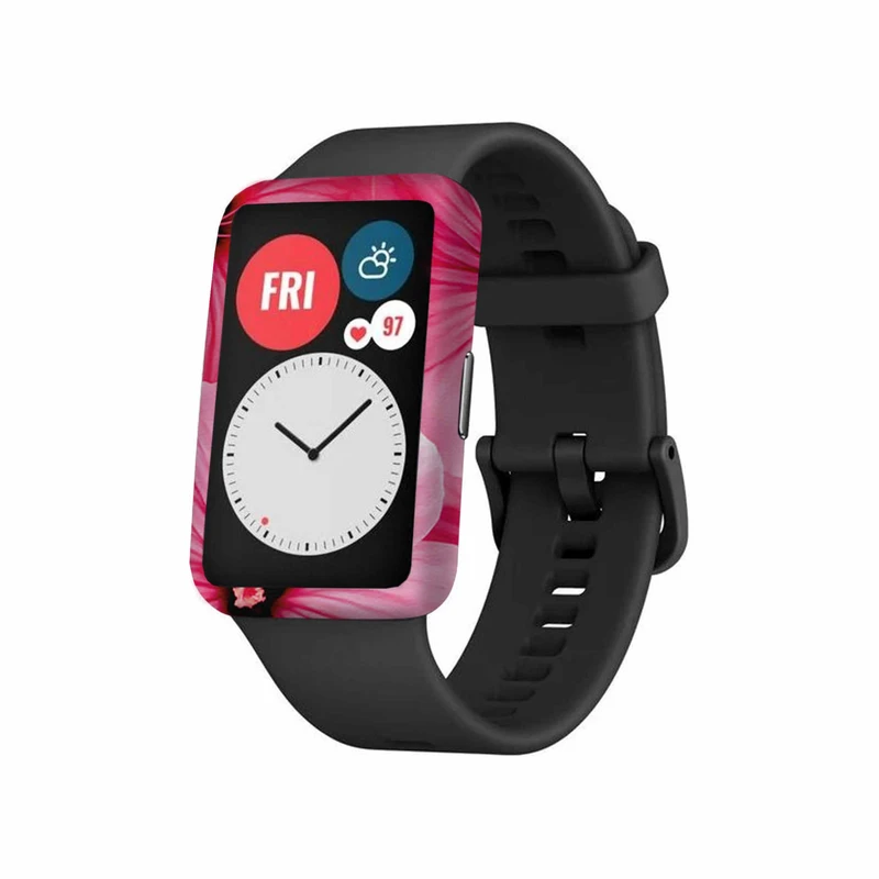  برچسب ماهوت طرح Pink-Flower مناسب برای ساعت هوشمند هوآوی Watch Fit