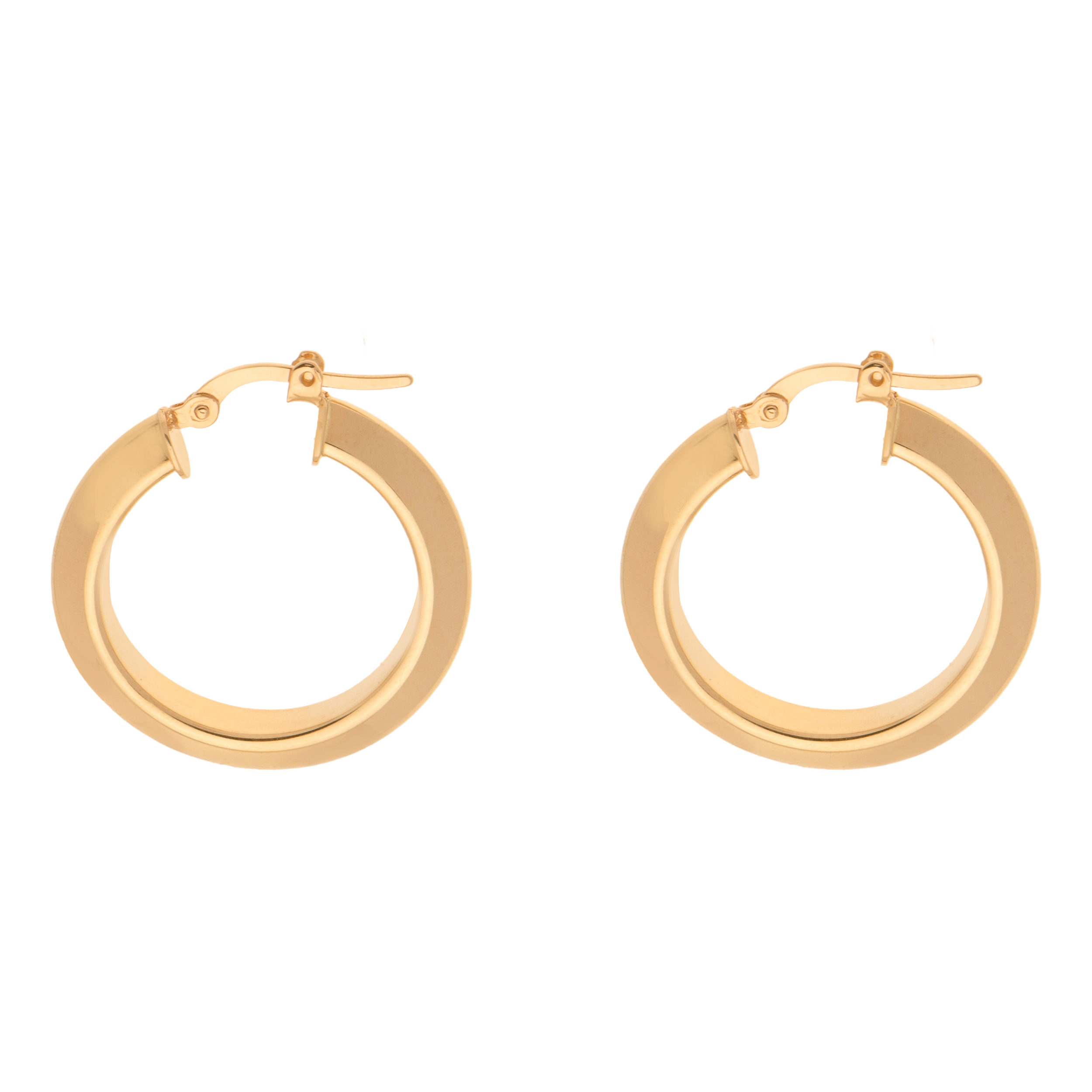 گوشواره حلقه‌ای طلا 18 عیار زنانه گلدم مدل E-3070044