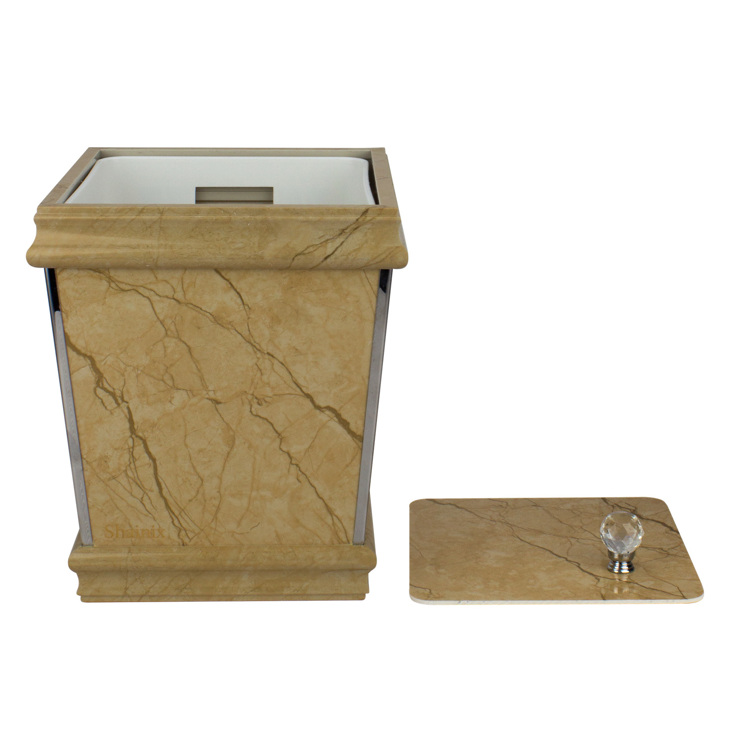 ست سطل و جای دستمال کاغذی طرح سنگ کد 290031