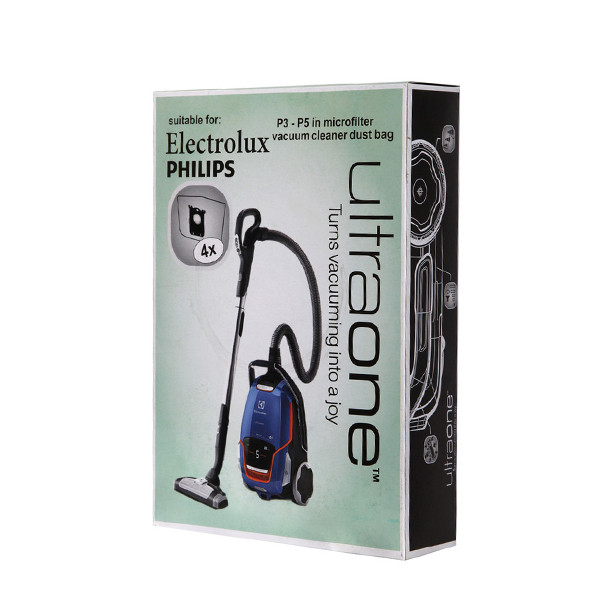 پاکت جاروبرقی مدل UltraOne مناسب برای جاروبرقی الکترولوکس و فیلیپس بسته جهار عددی