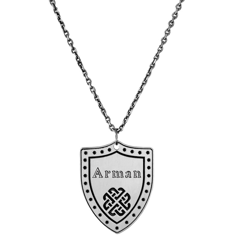 گردنبند نقره مردانه لیردا مدل اسم آرمان 72502