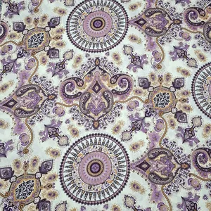 پارچه ملحفه عرض 2 متر مدل خورشید رنگ بنفش