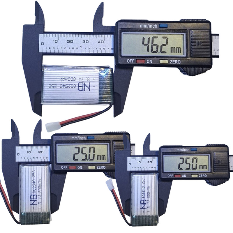 باتری لیتیومی قابل شارژ مدل NB-25c-HP-802540-800 ظرفیت 800 میلی‌ آمپر ساعت