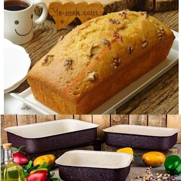 قالب کیک به گز مدل لوف مستطیل مجموعه 3 عددی