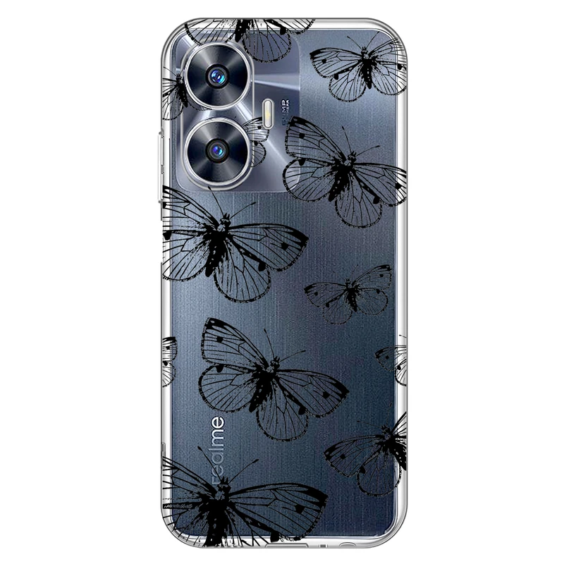کاور مگافون طرح پروانه مدل C54-B مناسب برای گوشی موبایل ریلمی C55