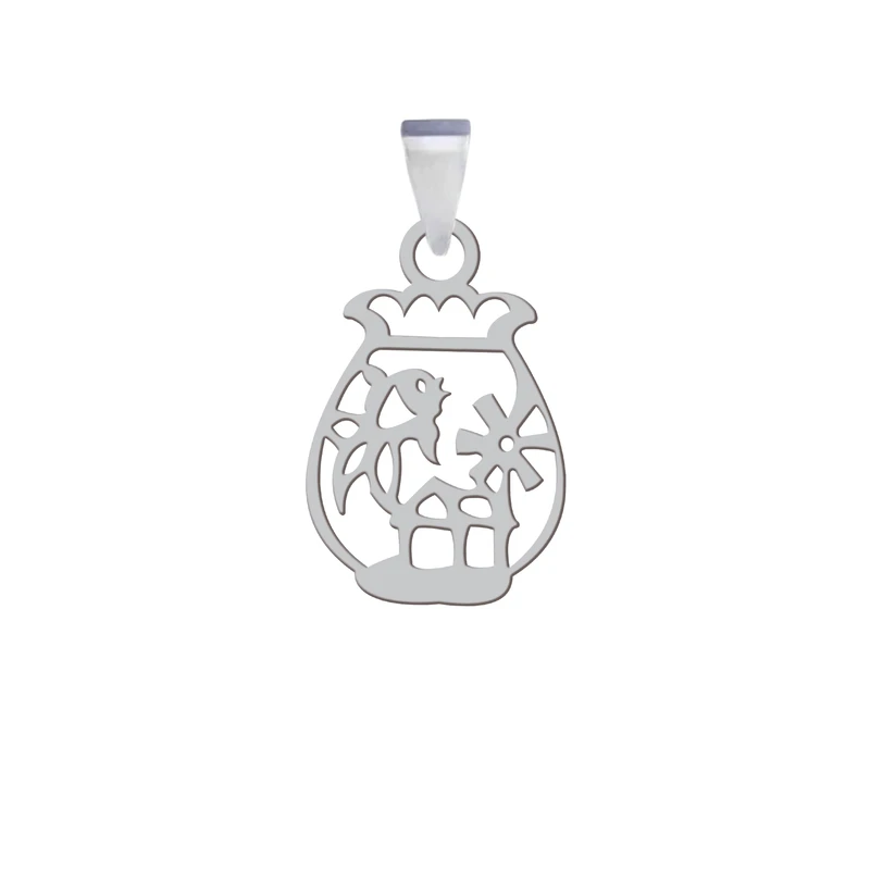 آویز گردنبند زنانه هایکا مدل تنگ ماهی کد ha 9