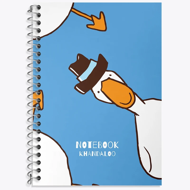 دفتر زبان 50 برگ خندالو مدل دو خط طرح اردک بامزه کد N1399