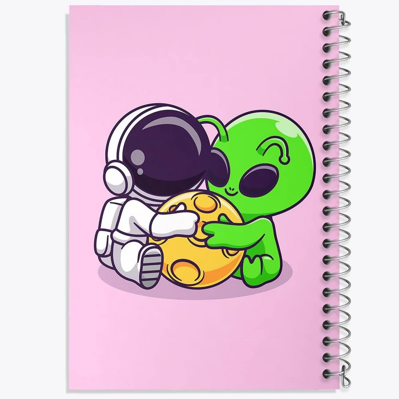 دفتر مشق 50 برگ خندالو مدل فضانورد کد 25126