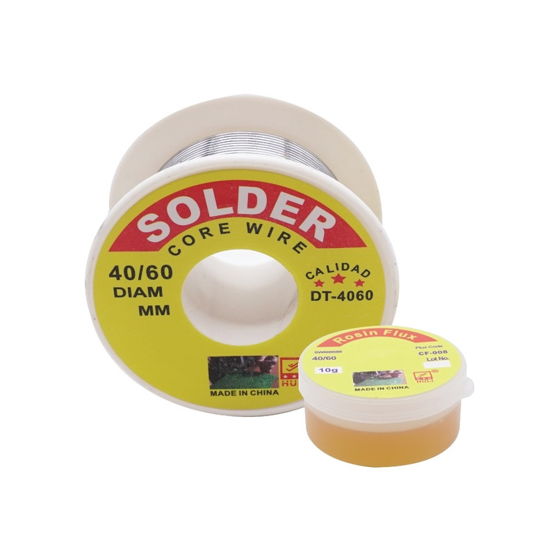 سیم لحیم مدل DT-4060 به همراه روغن لحیم سیم لحیم مدل DT-4060 به همراه روغن لحیم