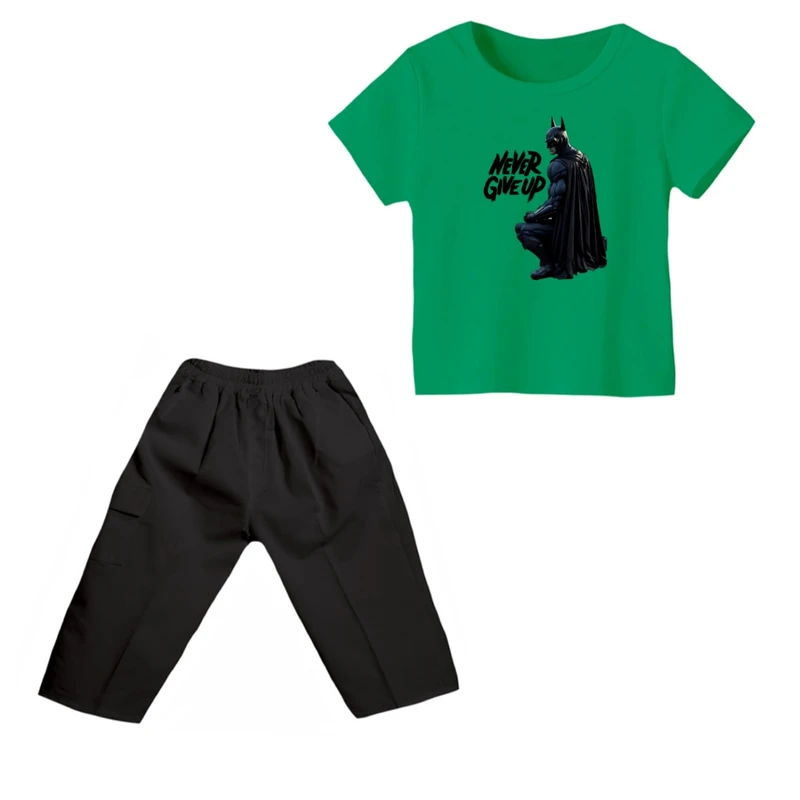 ست تی شرت و شلوارک پسرانه مدل بتمن کد ۳۱