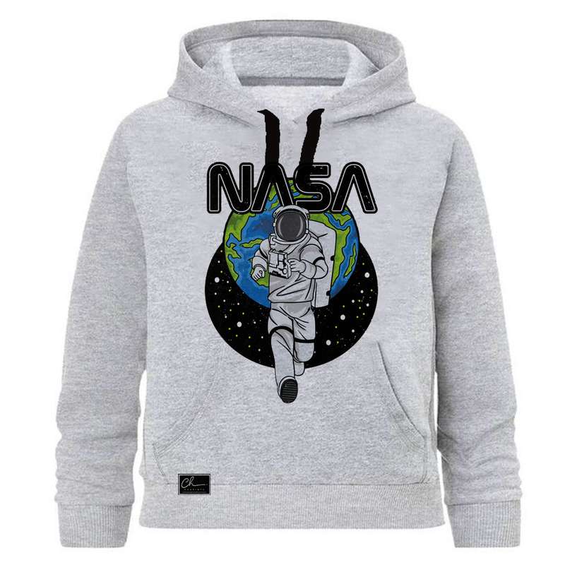 هودی پسرانه طرح ناسا کد J27 رنگ طوسی