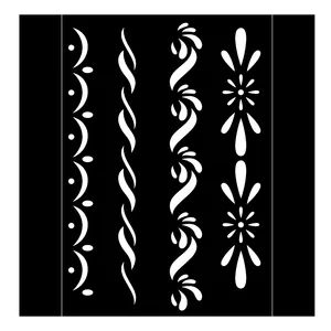 شابلون باتیس آرت طرح حاشیه کد 435