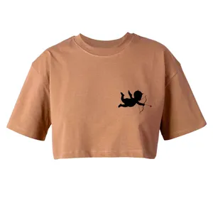 کراپ‌تاپ آستین کوتاه زنانه مدل فرشته کد L49 K 