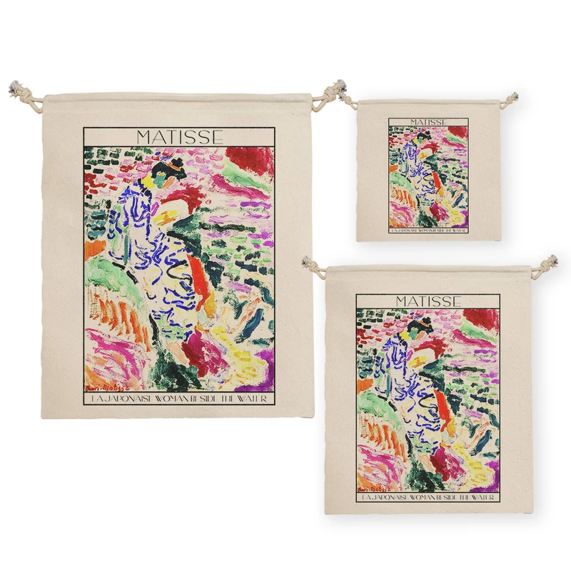 نظم دهنده ترمه طراحان ایده مدل زن ژاپنی کنار آب از ماتیس کد art0618 مجموعه سه عددی