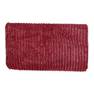 پتو مدل حوله ای سارینا طرح پلیسه اکلیلی سایز 210x220 سانتی متر