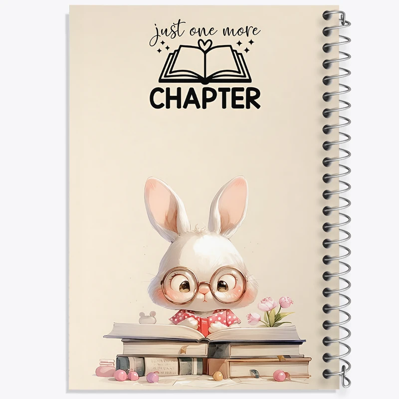 دفتر شطرنجی 50 برگ خندالو طرح Just One More Chapter کد F5848