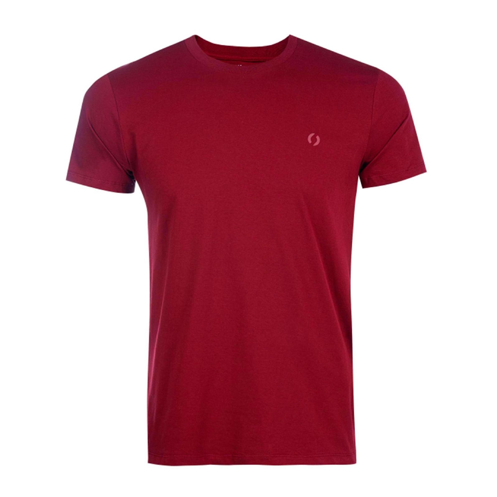 تی شرت آستین کوتاه مردانه جوتی جینز مدل یقه گرد کد 1551198 رنگ قرمز تیره