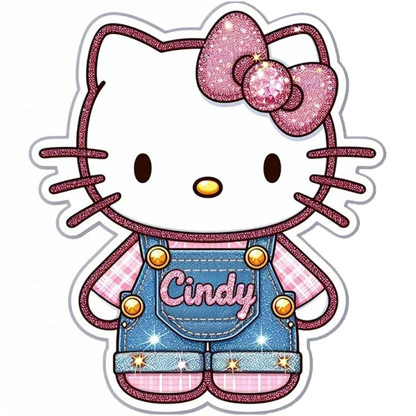 استیکر پارچه و لباس پاد آفرین طرح کیتی کد 411